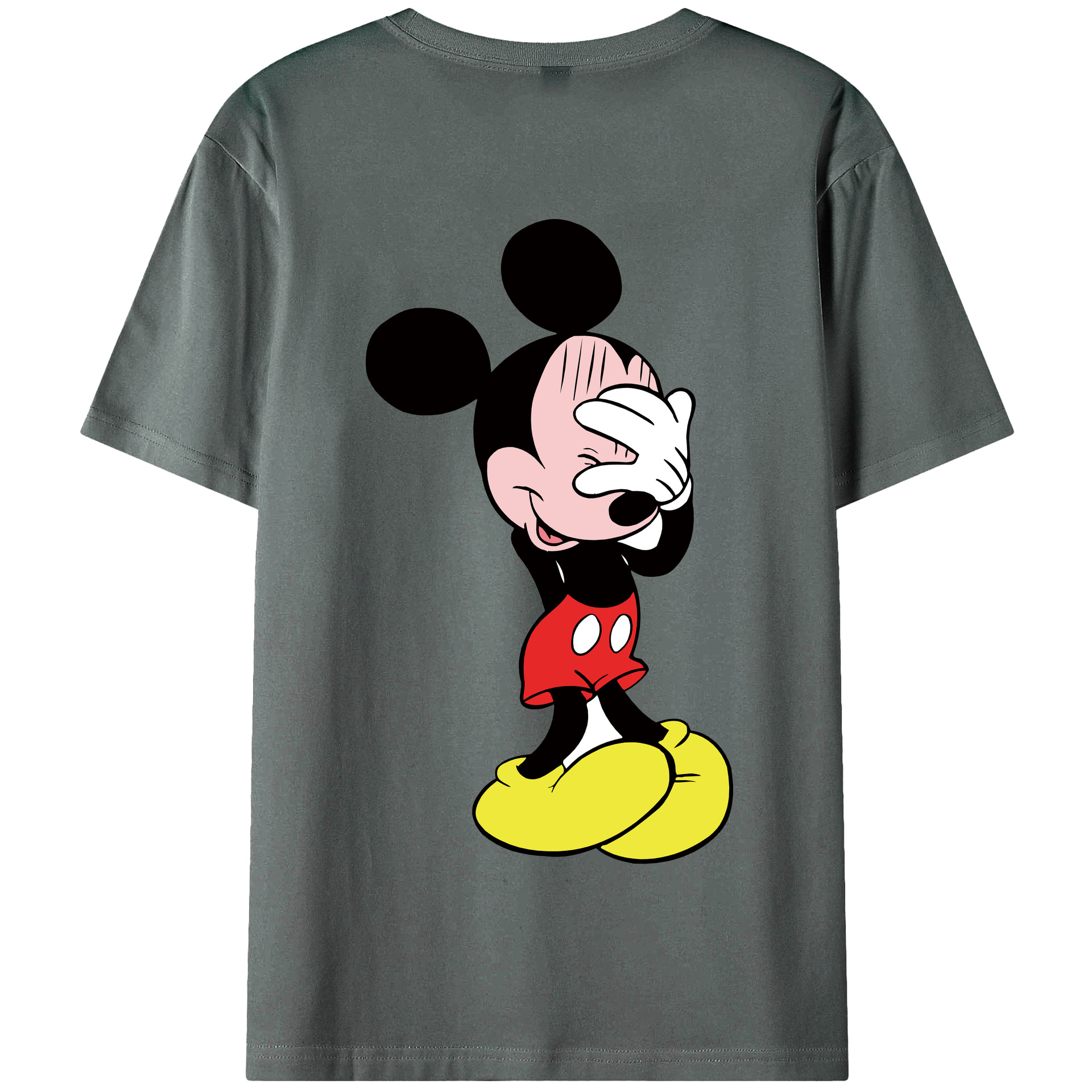（画像用） ミッキーマウス Mickey Mouse 綿100％半袖Tシャツ（背面プリント）